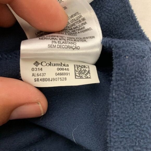 Columbia Womens Small Half-Zip Fleece Pullover Blue Geometric Pattern Polyester - Picture 8 of 9